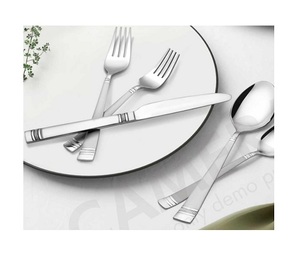 Couverts en acier inoxydable simples et simples de conception classique pour la décoration de table à manger de mariage - Product Image 6