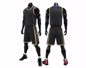 Breathable Printed Plus Size College Sleeveless Basketball Uniform Sets Wholesale Team Wear Shorts - Product Image 4