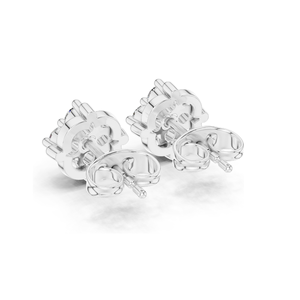 Boucles d'oreilles clous en diamant de laboratoire 0,48 CT pour femmes, clarté VVS-VS, or 18 carats, 14 carats, 10 carats et argent 925, or rose, or jaune, or blanc - Product Image 5