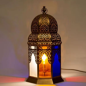 โคมไฟโลหะตกแต่งรอมฎอนสไตล์คลาสสิกที่มีรูปแบบการตัดที่ซับซ้อนสำหรับตกแต่งบ้าน - Product Image 1