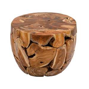 Mesa de Centro Artesanal Resistente Hecha a Mano con Madera de Teca Sólida, Acabado Natural de Alta Calidad, Diseño Rústico Moderno, Muebles para Sala de Estar - Product Image 4