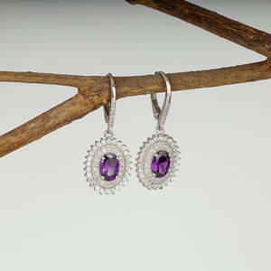 Plata brillante media luna fina colgantes y dijes pendientes - Product Image 3