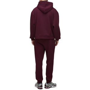 OEM solid <b>burgundy</b> <b>Hoodie</b> Custom Cotton fleece warm Winter embroidery screen printing Hoodies for Men - Product Image 6