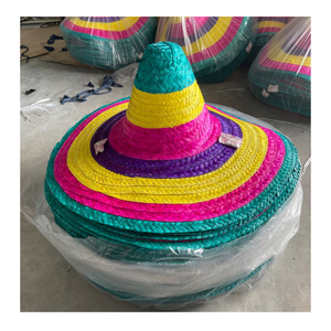 Sombreros de paja mexicanos hechos a mano, sombreros de paja tejidos de estilo clásico, venta al por mayor a granel directamente del fabricante - Product Image 1