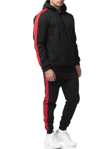 Wholesale Custom 100% Cotton Fleece Heavyweight 450 GSM Winter Solid Hooded Streetwear <b>Pullover</b> Tracksuit Set for <b>Men</b> - Product Image 2