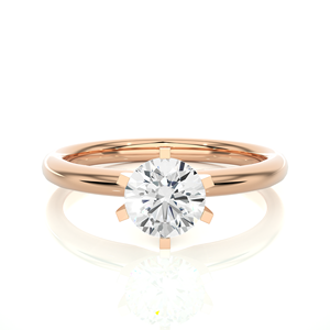 Bague de fiançailles en or 9k 10k 14k 18k personnalisée avec diamant de laboratoire solitaire IGI, bague de mariage en diamant - Product Image 5