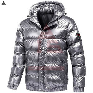 Veste à bulles d'extérieur en gros pour homme, légère, chaude, en duvet de canard, logo personnalisé, nylon, veste à bulles d'hiver pour homme - Product Image 5