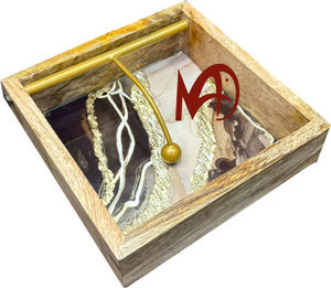 Culterio de servilletas de madera de mango> Cubiertos de tres secciones con varilla de Irán> Impresión digital> con revestimiento esmaltado> Acabado brillante> - Product Image 3