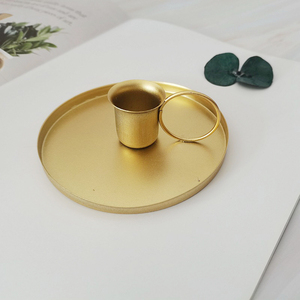 Top Trending <b>Candle</b> Holder Metal Creative Round Shape Candlestick With Handle for Tabletop Wedding Party Decoration <b>Black</b> Coated - Product Image 3