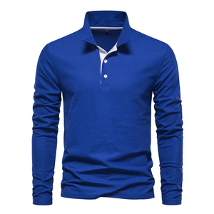 Polo à manches longues pour hommes, entièrement personnalisé, design léger avec coton de qualité supérieure durable, chemise grande taille avec taille personnalisée - Product Image 2