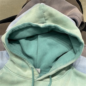 Sudaderas con capucha de forro polar de invierno extragrandes, personalizadas, con efecto desgastado y lavado ácido, de 500 g/m², de algodón/poliéster, talla grande, de peso pesado, estilo pullover, con efecto desgastado - Product Image 4