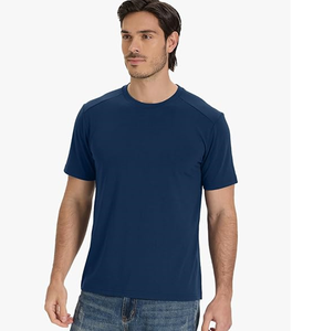 T-shirts pour hommes à manches courtes, col rond, poids lourd, respirants, décontractés - Product Image 5