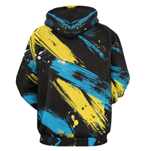 Pulls à capuche personnalisés avec impression numérique par sublimation pour hommes Sweat à capuche pour hommes avec logo personnalisé avec impression numérique Vintage Hip Hop Basics - Product Image 3