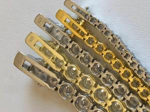 Bracelet tennis en moissanite ronde édition limitée avec argent 925 plaqué or, bijoux fins pour femmes à bas prix - Product Image 6