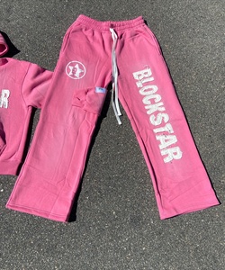 Ensemble assorti personnalisé, sweat à capuche zippé et pantalon de survêtement pour femmes, lavage à l'acide, survêtement délavé au soleil, survêtement évasé, survêtement de jogging pour hommes - Product Image 5