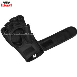 ถุงมือ MMA สำหรับผู้ใหญ่ถุงมือหนังวัวแบบเปิดสายรัดข้อมือขนาด6ออนซ์8ออนซ์สำหรับกีฬาที่สง่างาม - Product Image 5