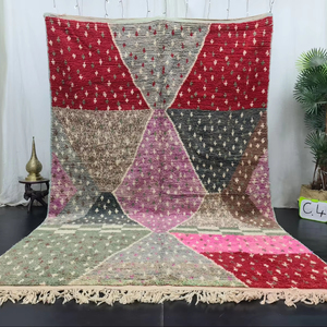 Alfombra de puntos colorida alfombra bereber Bohemia hecha a mano Boujaad alfombra marroquí Azilal alfombra hecha a mano para decoración del hogar sala de estar - Product Image 5