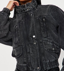 Recién llegado, Popular, de alta calidad, informal, para mujer, Tops cortos de mezclilla, abrigo, chaquetas de mezclilla para mujer, gran oferta, Chaquetas vaqueras para mujer - Product Image 3