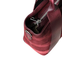 Sac fourre-tout décontracté pour femme en cuir suédé pliable, luxueux et durable, élégant, multi-poches, bandoulière amovible, fermeture éclair