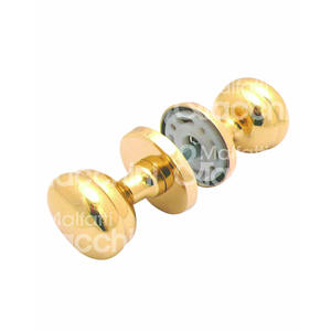 MILENA <b>KNOB</b> in pair Q8 polished <b>brass</b> - Product Image 1