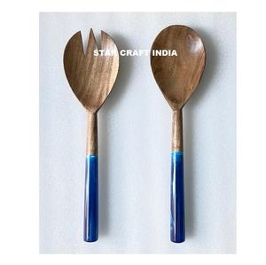 Couverts en bois en résine avec poignée en émail pour restaurants de luxe et hôtels décor de table ustensiles de cuisine ensembles de couverts inde - Product Image 4