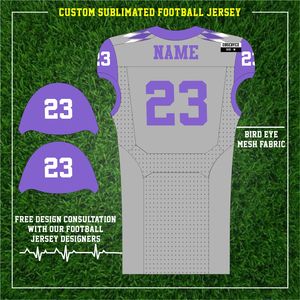 Uniforme de fútbol americano personalizado al por mayor de gama alta en blanco práctica sublimación uniforme personalizado desgaste camiseta de fútbol americano - Product Image 3