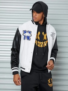 OEM Custom Men's <b>Vintage</b> <b>Varsity</b> <b>Jacket</b> Winter Wool Letterman Baseball <b>Jacket</b> with Embroidered Logo - Product Image 5