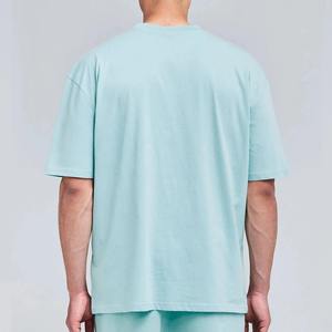 Camiseta de algodón 100% personalizada para hombre, camisa de Color sólido con hombros caídos, manga corta, oversize - Product Image 3