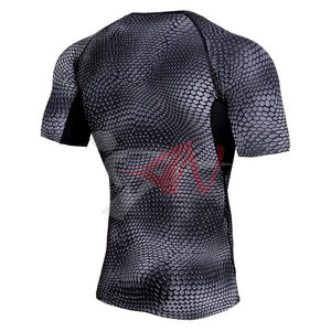 Derniers vêtements de sport, manches courtes, rashguard, coupe ajustée, tissu à séchage rapide pour entraînement intense - Product Image 3