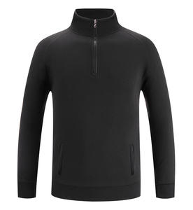 Sudaderas con Capucha de Forro Polar Casuales para Hombre, Lisas, Bordadas con Logotipo Personalizado, con Cierre de Cremallera de 1/4, Estilo Golf, Manga Raglán - Product Image 2