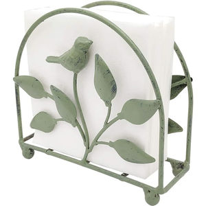 Servilletero de mesa Diseño de tendencia Tamaño personalizado Color negro Soporte de tejido de hierro puro para la venta superior - Product Image 1