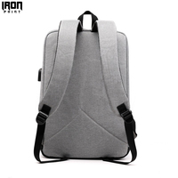 Sac à dos multifonctionnel imperméable avec fermeture éclair RFID, compartiment pour ordinateur portable, sac à bandoulière intelligent pour affaires, unisexe, en toile avec doublure en nylon