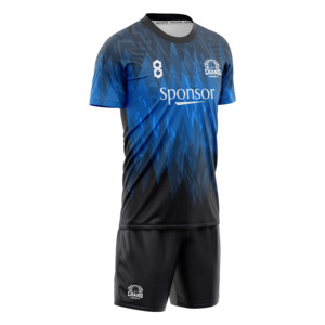 ชุดเสื้อฟุตบอลสำหรับผู้ชายผ้าโพลีเอสเตอร์แบบ100% ชุดเสื้อเจอร์ซีย์ย้อมสีเรียบระบายอากาศได้ดี - Product Image 1