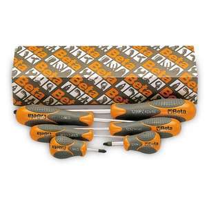 BETA Jeu de 6 tournevis à tête cruciforme pour Pozidriv®-Supadriv®Vis - Product Image 1