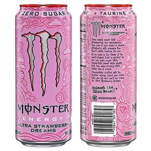 Monster Energy Strawberry Dreams <b>Zero</b> <b>Sugar</b> Drink – Light Strawberry Cream Functional Beverage - Product Image 6