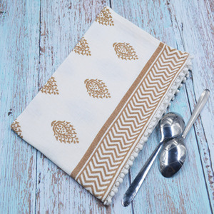 High Quality Ultra Soft Linen Hand <b>Towels</b> Quick Dry Absorbent block printed Style Indian Manufacturers Wholesale Price - Product Image 2