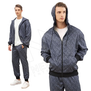 Chándal ajustado a la moda, chándal de secado rápido de dos piezas, chándal deportivo en blanco para hombre, transpirable, OEM personalizado - Product Image 3