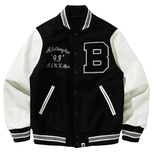 OEM personalizado al por mayor de chenilla bordado de cuero mangas béisbol bombardero Letterman Varsity hombre chaqueta - Product Image 5