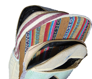 Hemp Fabric <b>College</b> <b>Bags</b> Travel <b>Bags</b> Hemp Women's Backpacks Sling <b>Bag</b> Hemp Messenger Handbag - Product Image 5