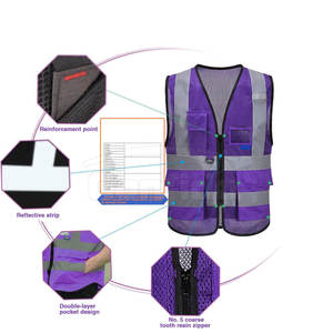 Chaleco de Seguridad Resistente para Hombre, con Franjas Reflectantes de Alta Visibilidad, Transpirable, Ligero, para Trabajo Industrial y de Mantenimiento al Aire Libre - Product Image 3