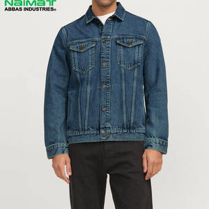 Veste en jean bleu classique pour homme de qualité supérieure, veste décontractée à manches longues en coton, veste de camionneur rétro, mode boutonnée, vêtements d'extérieur - Product Image 1