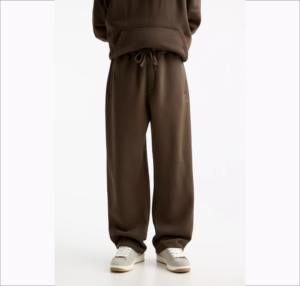 Pantalones de chándal de pierna ancha de gran tamaño personalizados, pantalones de chándal holgados de lujo con estampado de diamantes de imitación de peso pesado, estilo informal - Product Image 2