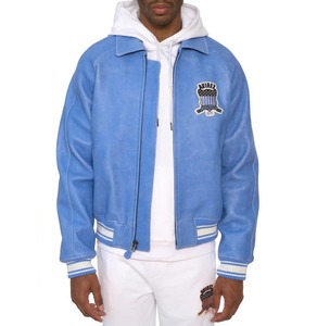 เสื้อแจ็คเก็ตหนังแกะ Avirex สำหรับผู้ชาย พร้อมซับในอุ่นสบาย ดีไซน์ซิปทันสมัย สไตล์แจ็คเก็ตหนัง Avirex แบบ Bomber - Product Image 1