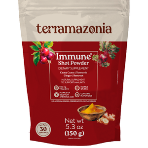 3 units of Terramazonia <b>Immune</b> <b>Shot</b> Powder Sweet Taste 5.3 oz (150g) Camu Camu Turmeric Ginger Beetroot Dietary Supplement - Product Image 3