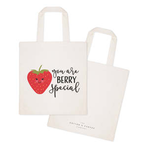 You Are Berry Special Cotton Canvas Tote Bag with Open Closure Type - Product Image 2