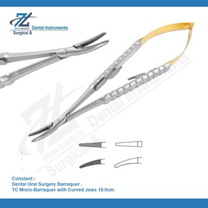 ไมโคร-barraquer 18 cm โค้งขากรรไกรสแตนเลสที่วางเข็มผ่าตัดช่องปากอำนาจ TC barraquer ขากรรไกร - Product Image 2