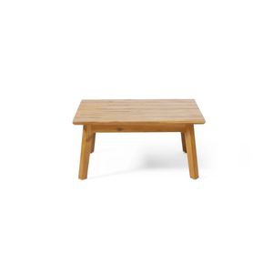 Elora Ensemble de canapés modernes 5 places en bois de teck pour l'extérieur Chat sectionnel solide avec coussins Finition naturelle pour hôtels - Product Image 5