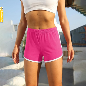 Shorts de sport pour femmes en toile respirante personnalisés, impression par sublimation, qualité OEM Samavia, 100% polyester élasthanne 180g, fermeture à cordon - Product Image 4