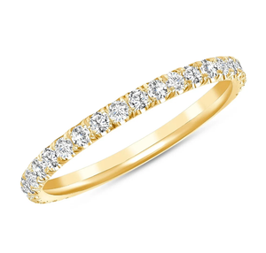 Bague de mariage en diamant cultivé en laboratoire en or 10 carats Bijoux en diamant de laboratoire Bague de fiançailles en diamant coupe ronde Cadeau pour bande de mariage d'amour - Product Image 1