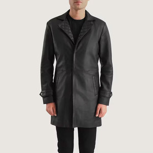 2024 nueva llegada Venta en línea Mejor Outlet Hombres Abrigo de cuero Ropa de hombre Abrigo de cuero de invierno de alta calidad - Product Image 5